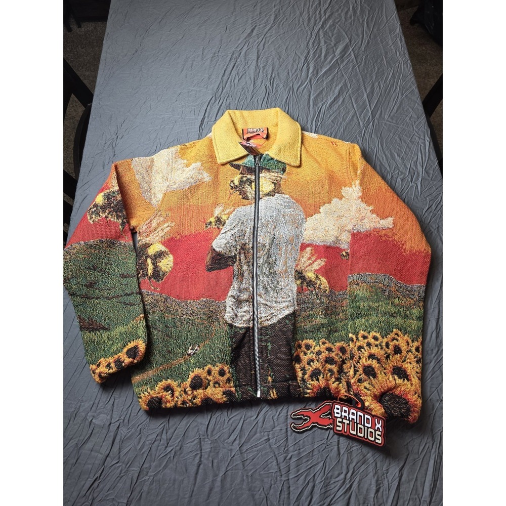 Brand X Studios Tyler The Creator Flower Boy Tapestry Work Jacket NWT S